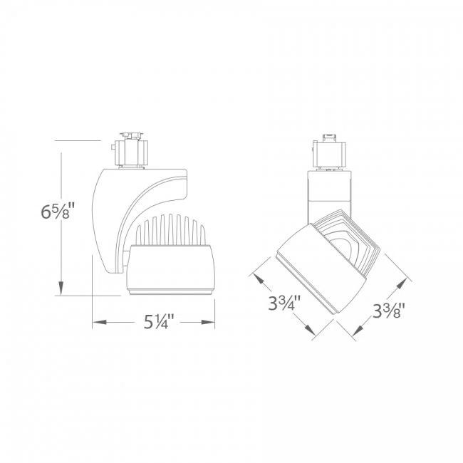 Reflex LED Adjustable Track Head