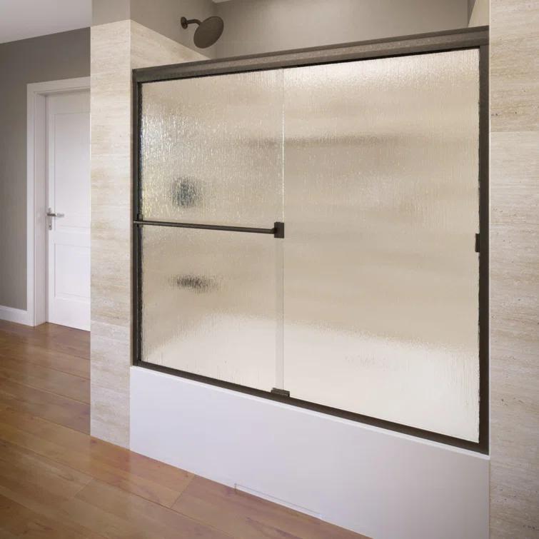 Classic 56" W x 57" H Bypass Frameless Tub Door