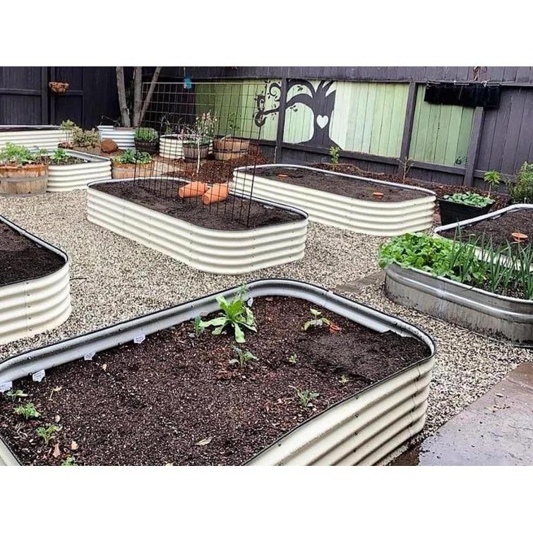 17" Tall 10 In 1 Modular Metal Outdoor Raised Garden Bed
