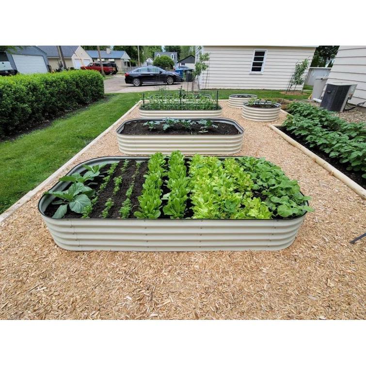 17" Tall 10 In 1 Modular Metal Outdoor Raised Garden Bed