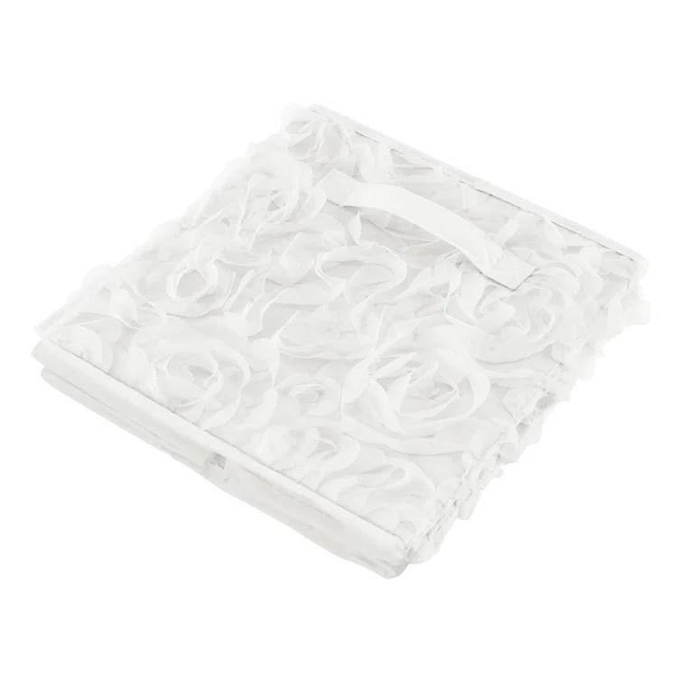 Sweet Jojo Designs Rose Lace Fabric Storage Bin (Set of 2)