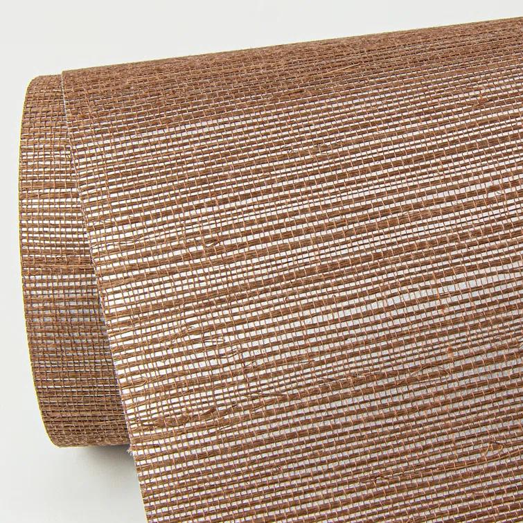 Caihon Rust Sisal Grasscloth Wallpaper Roll