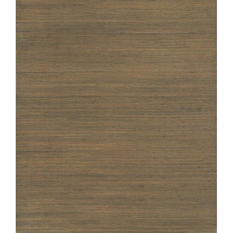 Slate and Bronze Grasscloth Removable Wallpaper Roll