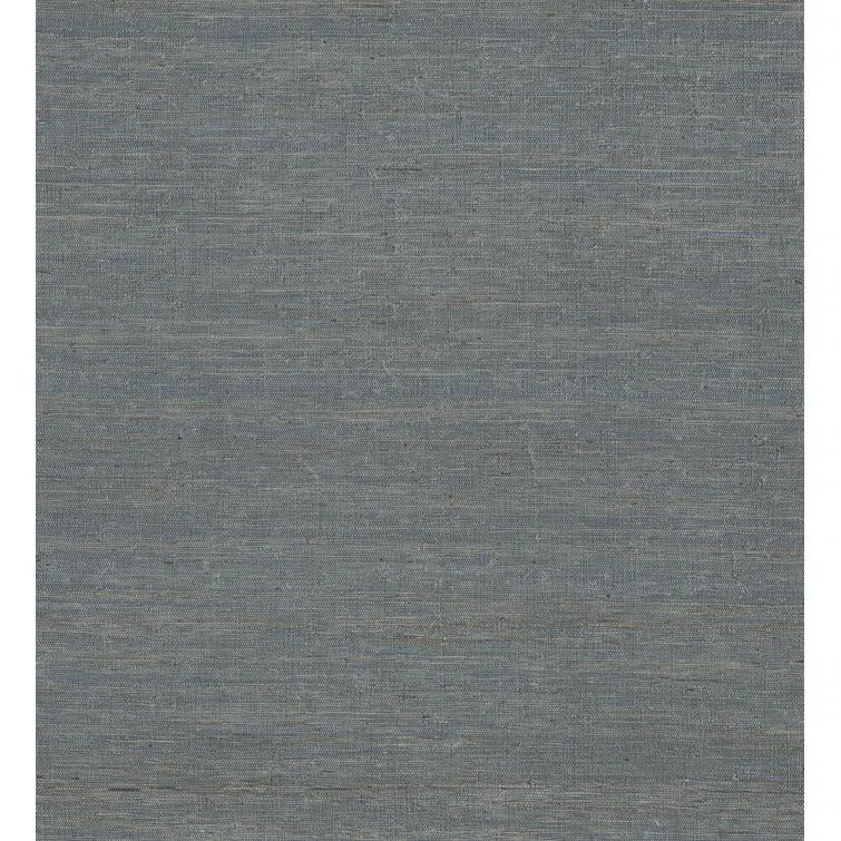 Slate and Bronze Grasscloth Removable Wallpaper Roll