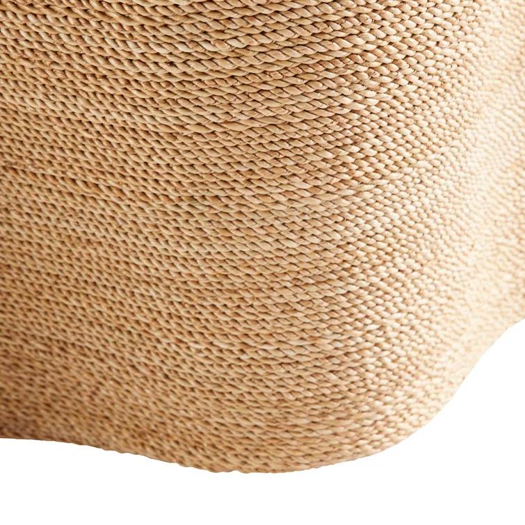 Coastal Charm Organic-Shaped Natural Abaca Cocktail Table