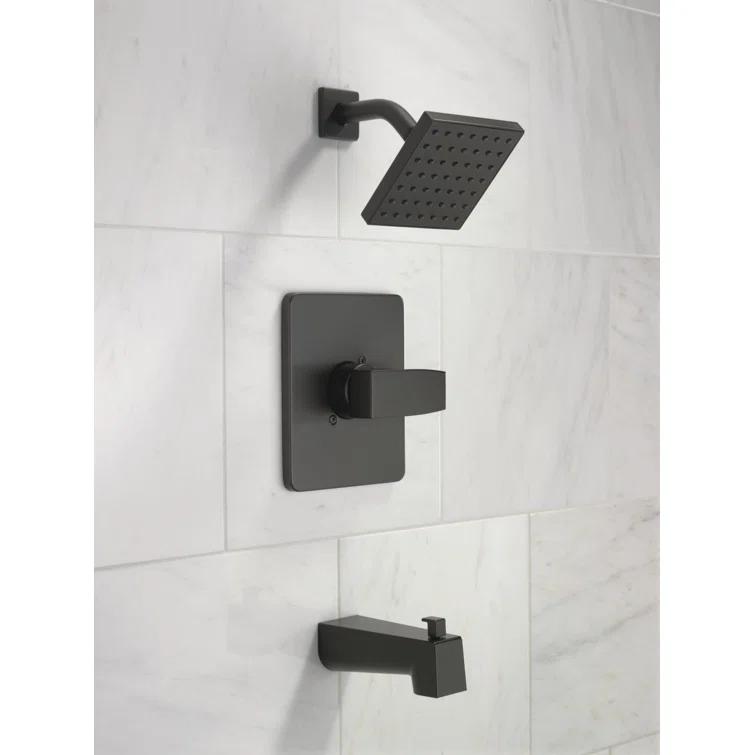 Modern Monitor 14 Series 1-handle Single Function Square Tub & Shower Trim