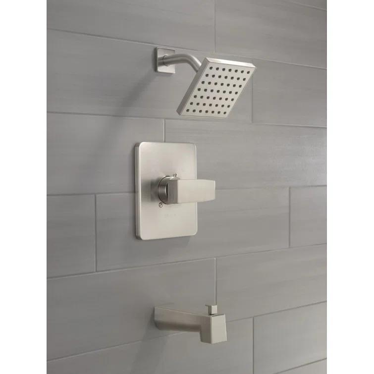 Modern Monitor 14 Series 1-handle Single Function Square Tub & Shower Trim