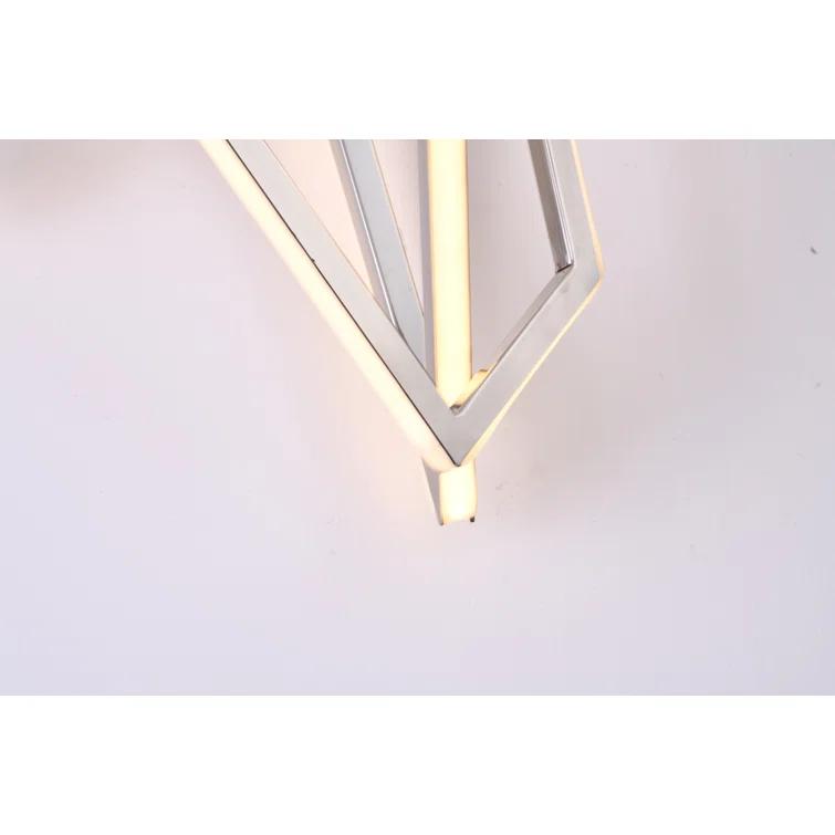 Chrome Geometric LED Wall Sconce with Acrylic Diffusers