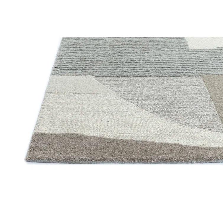 Linn Gallery Hand Tufted Abstract Area Rug in Gray
