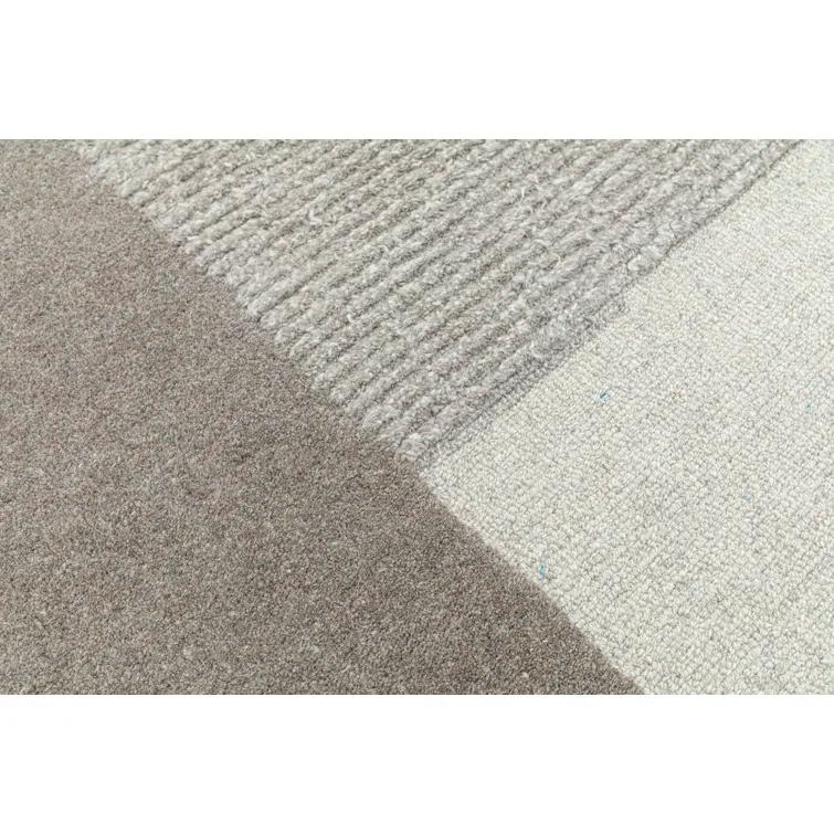 Linn Gallery Hand Tufted Abstract Area Rug in Gray