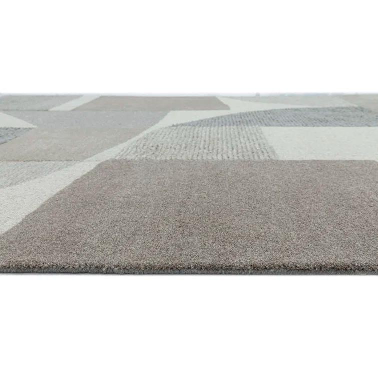 Linn Gallery Hand Tufted Abstract Area Rug in Gray
