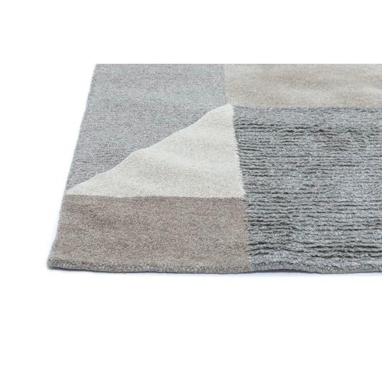 Linn Gallery Hand Tufted Abstract Area Rug in Gray