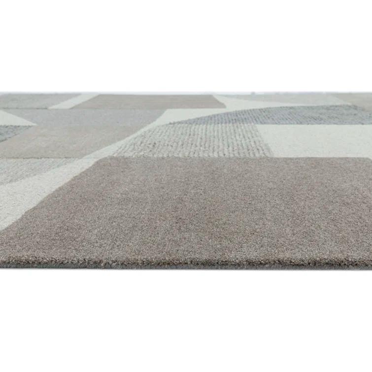 Linn Gallery Hand Tufted Abstract Area Rug in Gray