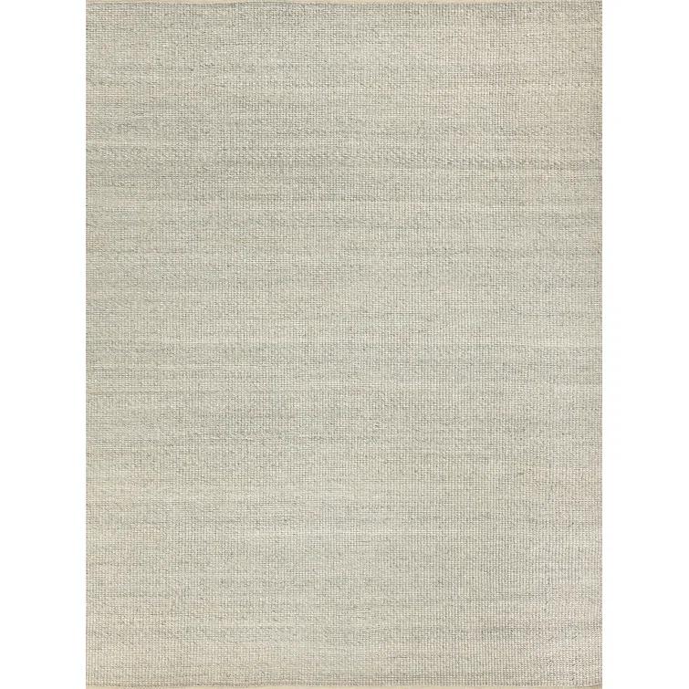 Hesse Hand-Loomed Polyester/Cotton Light Silver Area Rug