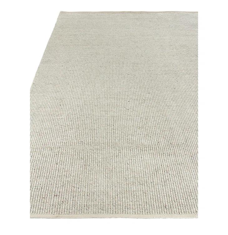 Hesse Hand-Loomed Polyester/Cotton Light Silver Area Rug