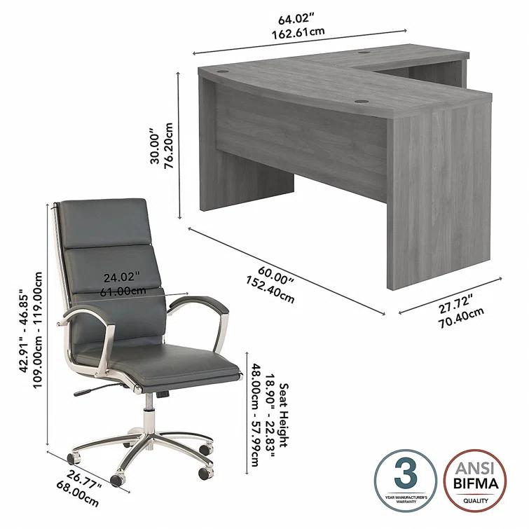 Echo 2 L-Shaped Writing Desk Office Set