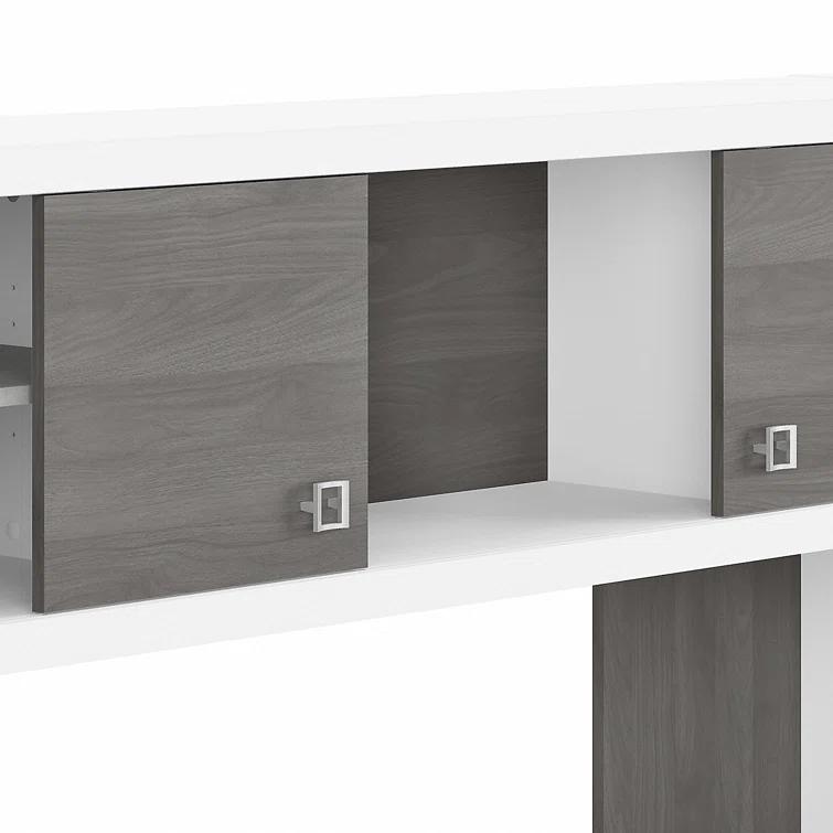 Echo 2-Piece L-Shape Computer Desk Office Set with Hutch