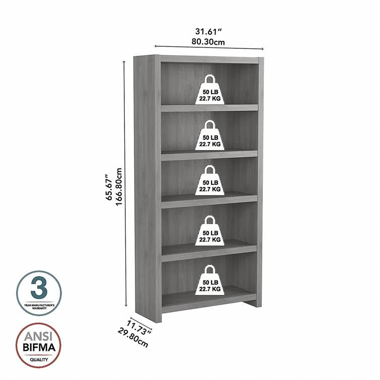 Echo 66" H x 32" W Standard Bookcase