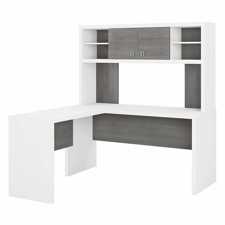 Echo 2-Piece L-Shape Computer Desk Office Set with Hutch