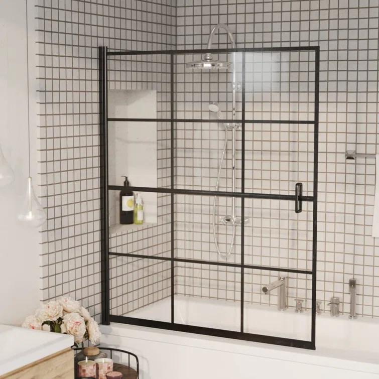 VidaXL 45.7'' W 55.1'' H Framed Rectangle Shower Enclosure 150748