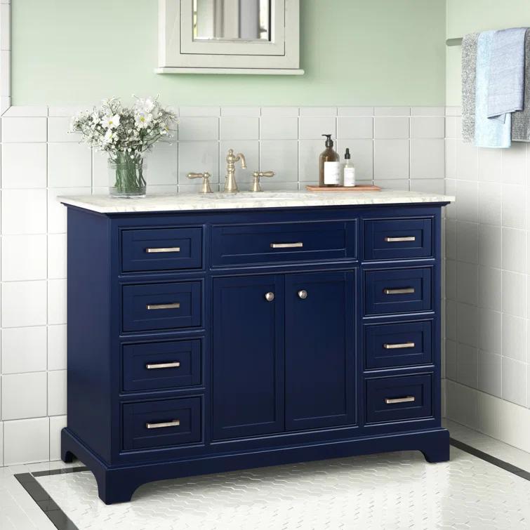 Birch Lane™ Hermes 48'' Single Bathroom Vanity with Marble Top