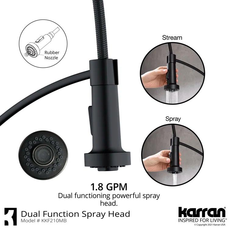 Karran Scottsdale Single-Handle Pull-Down Sprayer Kitchen Faucet