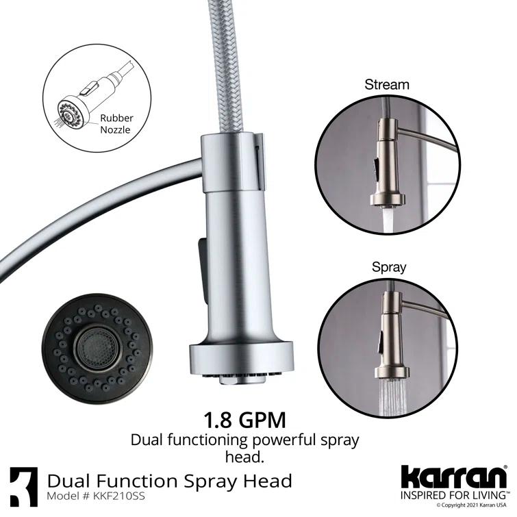 Karran Scottsdale Single-Handle Pull-Down Sprayer Kitchen Faucet