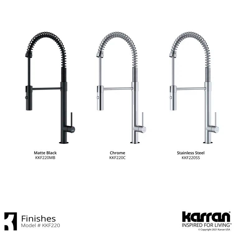 Karran Bluffton Single Handle Pull Down Sprayer Kitchen Faucet