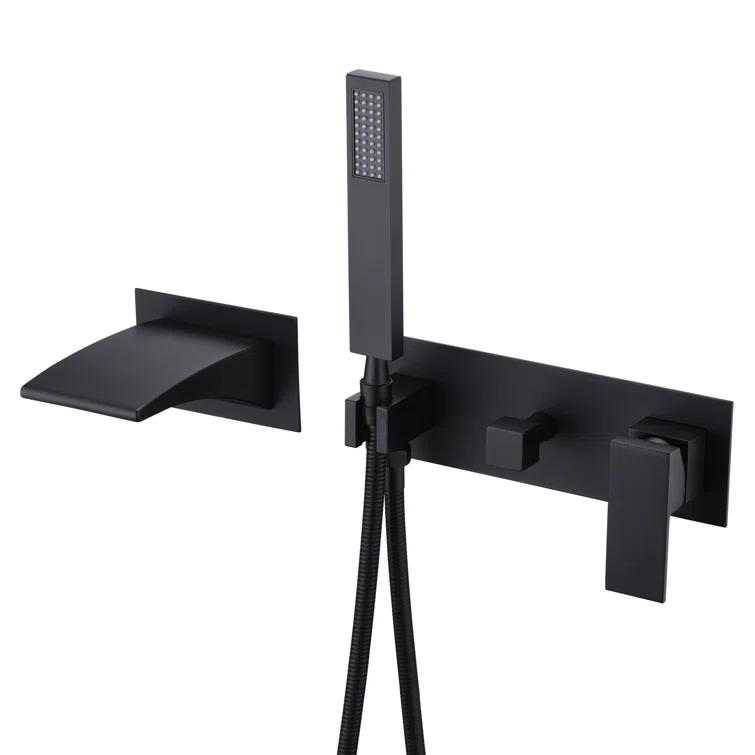 1 Handle Bathroom Waterfall Faucet with Diverter
