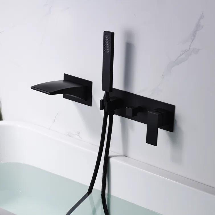 1 Handle Bathroom Waterfall Faucet with Diverter
