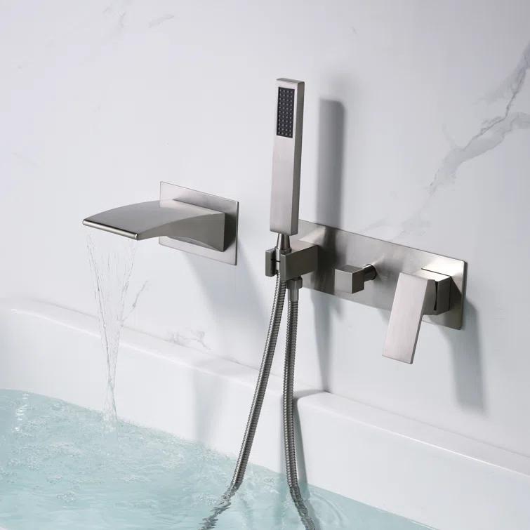 1 Handle Bathroom Waterfall Faucet with Diverter