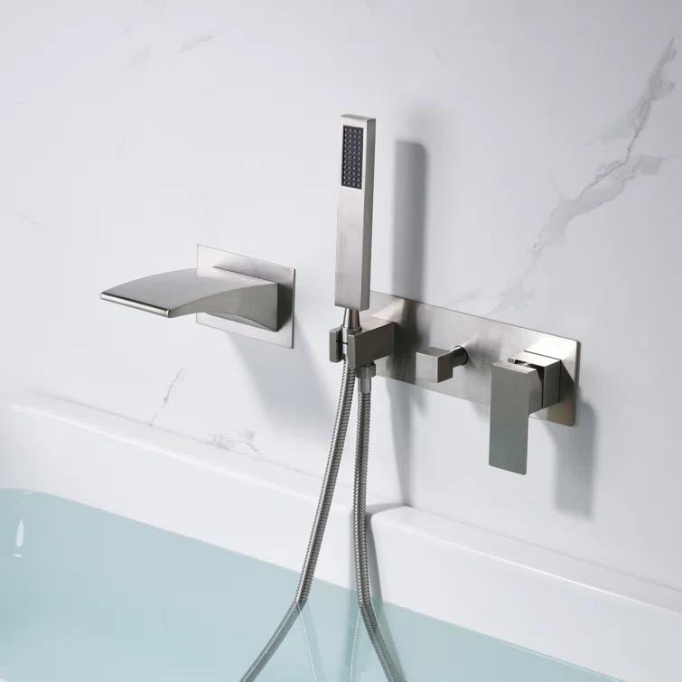 1 Handle Bathroom Waterfall Faucet with Diverter
