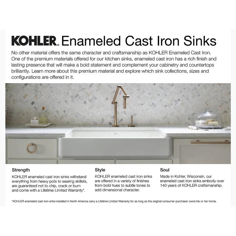 Whitehaven® Self-Trimming 36" L x 22" W Farmhouse Kitchen Sink