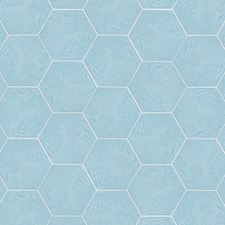 Gaudi Hex 9" x 10" Porcelain Patterned Wall & Floor Tile