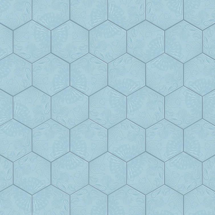 Gaudi Hex 9" x 10" Porcelain Patterned Wall & Floor Tile