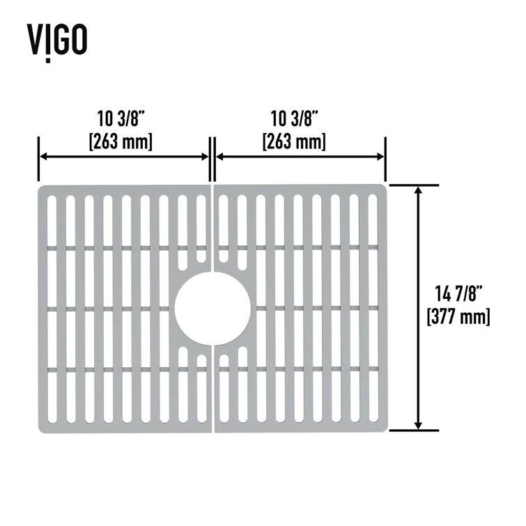 Silicone 20.75 in. x 14.875 in. Silicone Bottom Grid for 24 in. Single Bowl Kitchen Sink