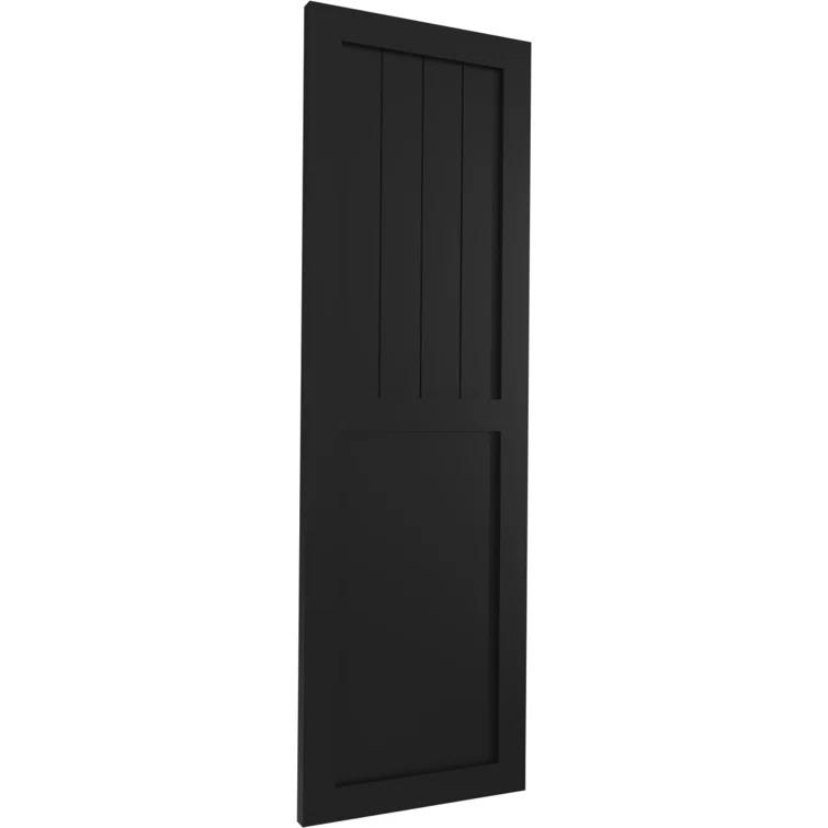 True Fit PVC Farmhouse/Flat Panel Combination Fixed Mount Shutters