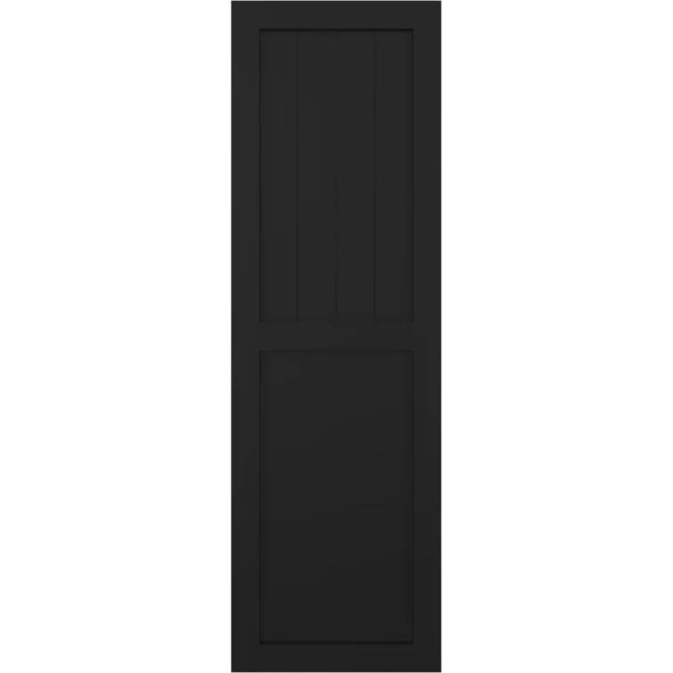 True Fit PVC Farmhouse/Flat Panel Combination Fixed Mount Shutters