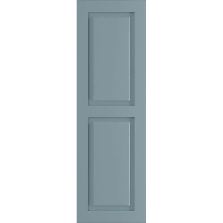 True Fit PVC Two Equal Raised Panel Shutters