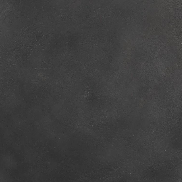 River Gray Marble and Black Aluminum Round Accent Table