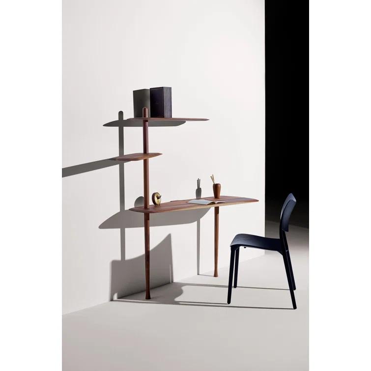 Unica Walnut Solid Wood Ladder Desk