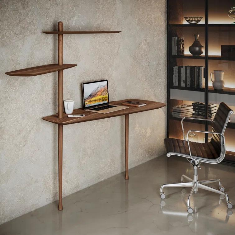 Nomon Unica Oval Solid Wood Leaning / Ladder Desk