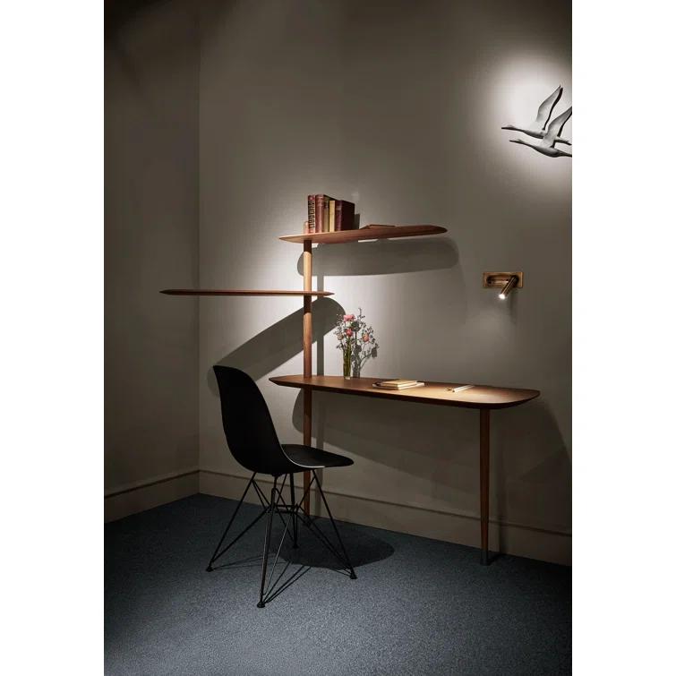 Unica Walnut Solid Wood Ladder Desk