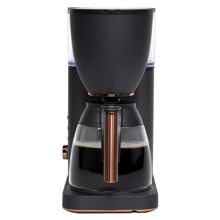 Café ™ Matte Black 10-Cup Drip Coffee Maker with Glass Carafe