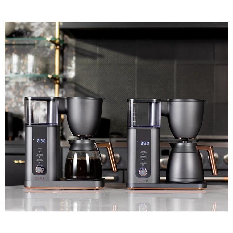 Café ™ Matte Black 10-Cup Drip Coffee Maker with Glass Carafe