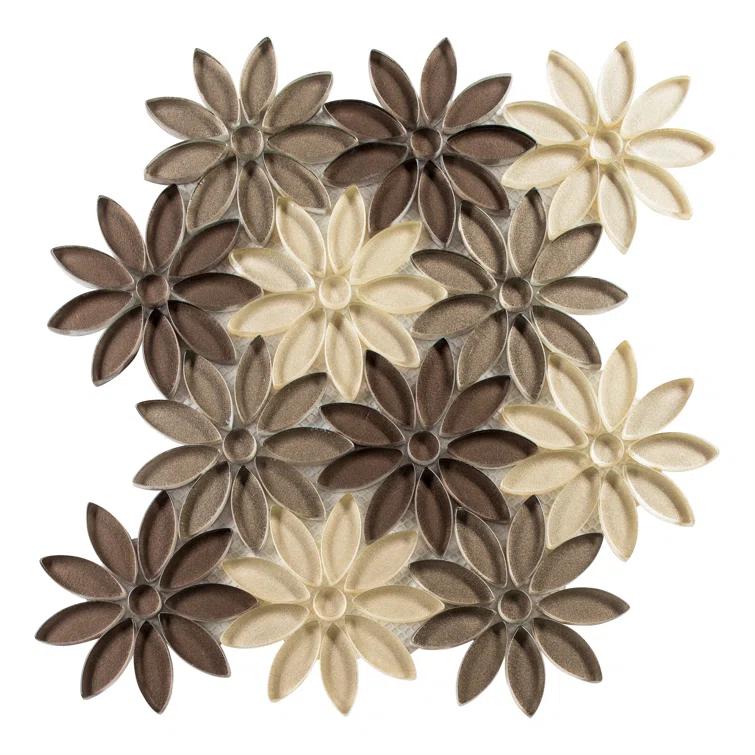 Fresh Novelty Flower Polished Natural Stones Wall & Floor Mosaic Tile