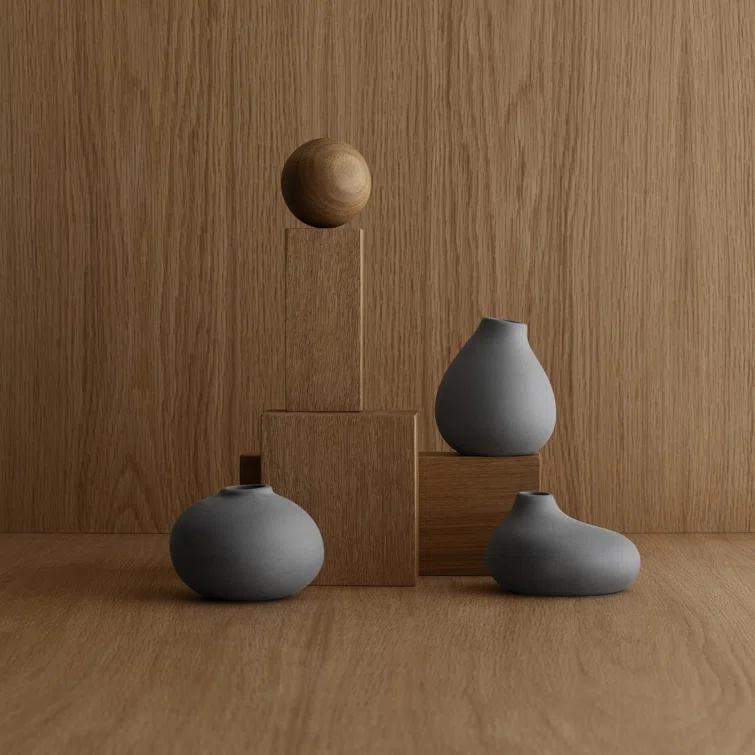 NONA Porcelain Table Mini Vase 3 Piece Set