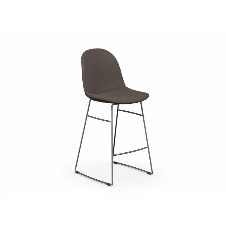 Academy Upholstered Bar Stool with Chromed Frame
