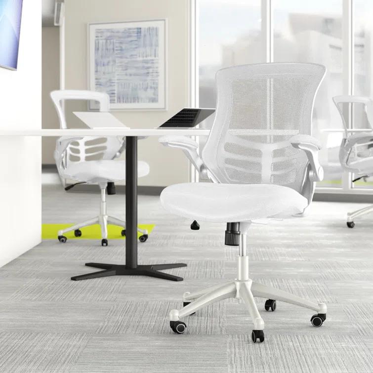 Jayetta Mid-Back Mesh Swivel Ergonomic Office Chair with Flip-Up Arms by Flash Furniture