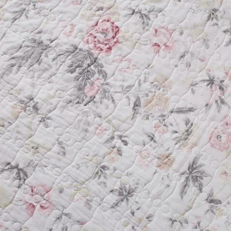 Laura Ashley Laura Ashley Breezy Floral Cotton Reversible Quilt Set